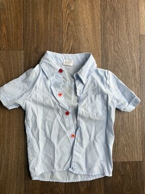 Toddler boys  Light Blue Striped Short-Sleeve Shirt